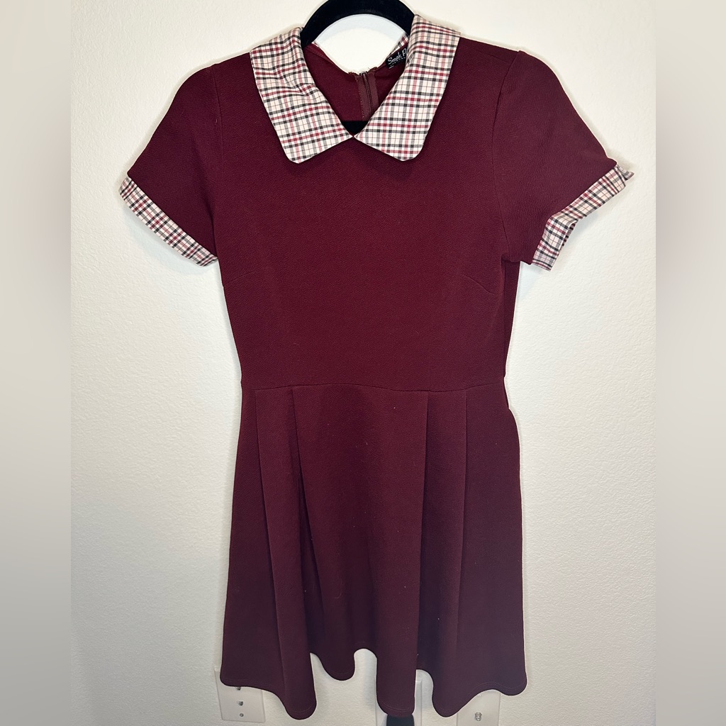 Smak Parlour - Mini Dress - Skater Dress - Plaid - Size Medium